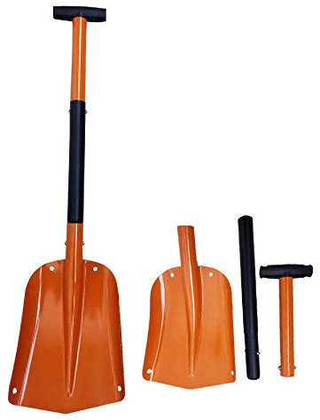 Pala da neve, pala retrattile 3 pezzi smontabile pala da valanga T-Grip leggero dispositivo portatile in alluminio pala da neve per taglio giardino piante Outdoor Camping pala di emergenza, Nero