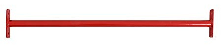 ESTEXO Reckstange Turnstange Klimmzugstange Kletterstange Turnreck Metallreck Gymnastik Gymnastikstange RAL3020 (Rot) 90 cm