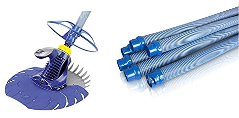 Zodiac Robot Nettoyeur de Piscine Hydraulique, Fond et Parois, Pour Piscines 12 x 6 m Maximum, Bleu & Jeu de 6 Sections de Tuyaux Twist Lock, 6 x 1m, Bleu, W78055 100 x 17 x 12 cm