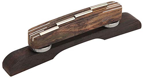 Tomotato Archtop Guitar Bridge Rosewood Archtop 4 String Guitar Bridge Bass Guitar Mandolin Replacement Musical Instrument Accessories(Black)