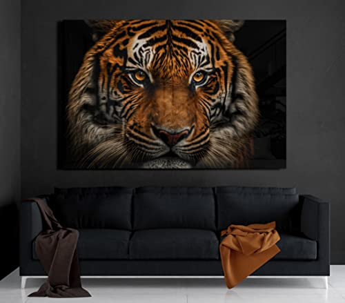 Manschin-Laserdesign Premium Wandbild aus Acrylglas oder Aluminiumverbund - KEIN LEINWANDBILD - modern Wandbilder XXL Wanddekoration Design Wand Bild Abstrakt (Tiger 01, Acrylglas 120x80cm)