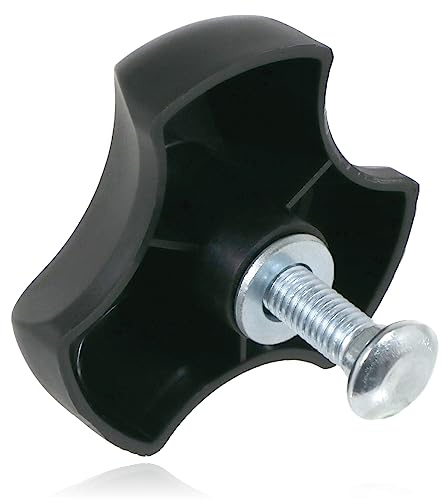 Spares2go Rasenmäher-Griff, Bolzenknauf, Flügelmutter, Stange, Ersatzteil Rasenmäher M8, 8 mm