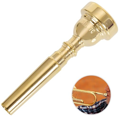 Gold Plated 7C Trumpet Mouthpieces，Trumpet Mouthpieces Instrument Mouthpieces, Gold Plated Replacement Trumpet Mouthpieces-Suitable for Beginners-Instrumental Accessories