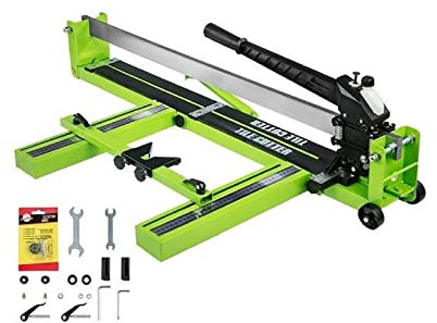 Cortador manual de azulejos, cortador de azulejos con ruedas for cortar materiales de piedra/baldosas normales/baldosas pulidas, ancho máximo de 1200 mm (Color : 47 inch (1200mm), Size : Groen)