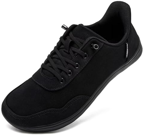 HOBIBEAR Barfotaskor, unisex, breda barfotaskor, dam, barfota, minimalistiska, utomhus, löparskor, Svart, 38 EU Bred