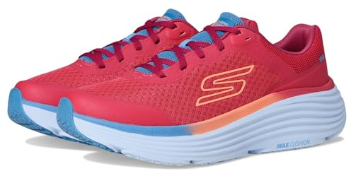 Skechers Women's Max Cushioning Endeavour Canova Sneaker, Red/Multi, 7