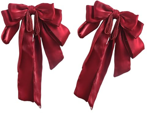 our fave Paquete de 2 alzapaños de cortina elegantes con lazo grande para ventanas, bodas, fiestas, hogar, dormitorio, decoración