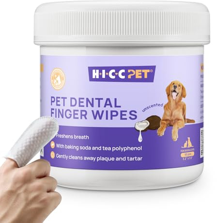 HICC PET Doigtiers de Soin Dentaire pour Chiens et Chats, Hygiène Bucco