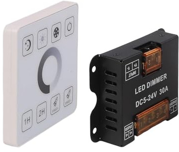 Regolatore dimmer a pannello touch LED per strisce LED monocromatiche da 5 V-24 V, capacità 30 A, rilevamento capacitivo, montaggio a parete con o vite