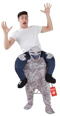 Morph Mumie Kostüm Herren, Halloweenkostüm Herren, Huckepack Kostüm für Halloween, Karneval & Fasching
