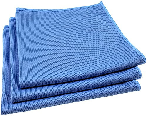 elauelue Fenstertuch 600 Microfasertuch, 36x36 cm, 3 Stück | Für Scheiben & Spiegel, Streifenfrei, Glasreinigung, Mikrofaser
