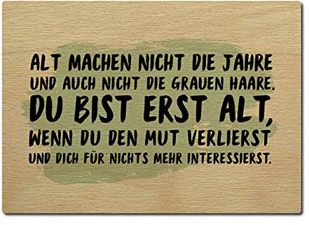 Interluxe Postkarte aus Holz Alt machen nicht die Jahre Größe: DIN A6, 105x148mm, 4mm stark Spruch Geburtstag