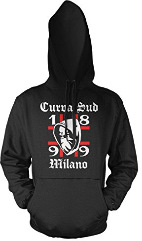 Uglyshirt89 Curva Sud Milano Männer und Herren Kapuzenpullover | Fussball Kleidung Geschenk | M1 (L, Schwarz)