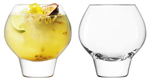 LSA International Rum Balloon Tumbler 380ml Clear | Set of 2 | Mouthblown & Handmade Glass | RU01