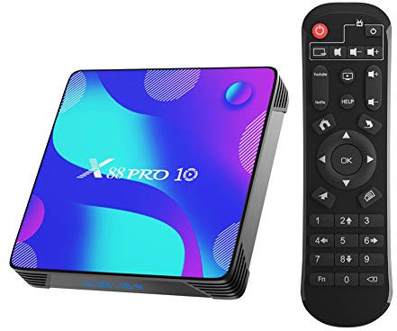 Android 11 TV Box,TUREWELL Android Box 4Go RAM 32Go ROM RK3318 Quad-Core 64bit Cortex-A53 Support 2.4/5.0GHz Dual-Band WiFi BT4.0 3D 4K 10/100M Ethernet HD 2.0 Smart TV Box