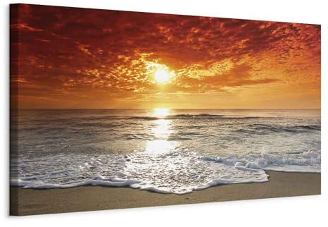 B&D XXL - Leinwandbild Natur Landschaft, 150x50 cm, 1-teilig, Schlafzimmer | Hochwertige Leinwand, sofort aufhängbar, ideal fürs Wohn- oder Schlafzimmer, wasserfest und lichtecht, langlebig, stilvoll
