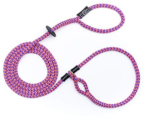 Harness Lead No Pull Dog Harness and Leash Set, Anti Pull Dog Harness, One-Piece Cushioned Rope Safely Prevents Escaping and Pulling *New Insert is Removable (Medium/Large, Pink/Purple)