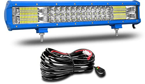 Willpower 17 Zoll 43CM 252W Led Arbeitsscheinwerfer Mit Kabelbaum 12V 24V Led Scheinwerfer Wasserdicht Led Bar für Offroad Auto Traktor 4x4 Boot Zusatzscheinwerfer Rückfahrscheinwerfer Lightbar