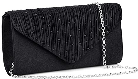 OSDUE Kettentasche, Clutch Damen, Glitzer Abendtasche, Elegante Envelope Tasche Kettentasche Schultertaschen für Hochzeit Party Freizeit Date