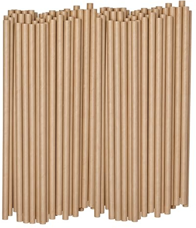Trimming Shop 1 000 pack papperssugrör dricka för fester | Papperssugrör | Cocktail sugrör | engångssugrör | Brunt papper dryckesparty sugrör för födelsedag bröllopsfest