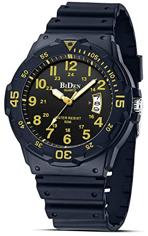 Herren Uhr Wasserdichte Analoge Quarzuhr Sport Armbanduhr Herren mit Datum | Casual Designer Uhr mit 12/24-Stunden-Anzeige, Langlebiges Silikonarmband, 3ATM Wasserdicht für den täglichen Gebrauch