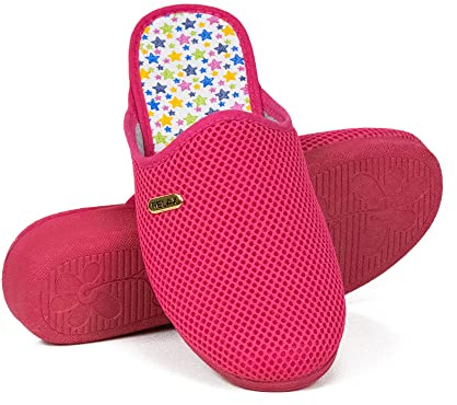 COZSERIES Zapatillas de Casa Mujer | Calzado Anatómico Verano con Rejilla Transpirable | Sandalias de Cuña con Punta Abierta | Suela de Caucho Antideslizante | Fabricado en España | Tallas 35 a 41