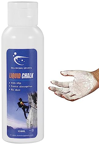 Gesso liquido – 100 ml di impugnatura per sollevamento pesi senza disordini, liquidi che migliorano l'impugnatura da ginnastica, polvere di impugnatura assorbente il sudore senza disordini, gesso