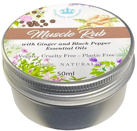 Muscle Rub with Ginger & Black Pepper - 100% Natural