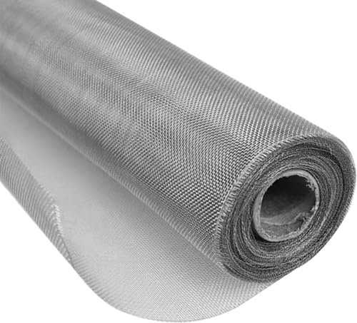 Yoeoefuo Drahtgitter Metallgitter Maschendraht 16 Mesh Drahtgewebe 1x5m 1x10m 1x15m Edelstahl Gitter Rolle Schneidbar Hitzebeständig Bildschirm Mesh Gitterzaun Mäusegitter Filtersieb Blatt(Size:1x1m)
