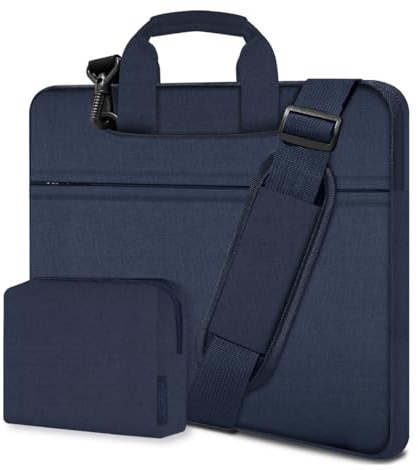 Axelväska för Bärbar Dator 13-14 tums Handväska med Litet Fodral för MacBook Pro 14 M3 M2 M1 2024-2021,Alla Modeller 13,3 MacBook Air/Pro,XPS 13/14 De flesta 13-14 Bärbara Datorer,Blå