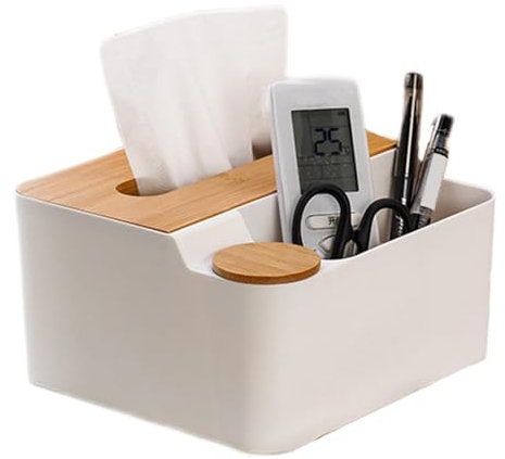 Copertura per fazzoletti, porta fazzoletti, dispenser di tovaglioli impermeabile, contenitore multifunzione con contenitore per batuffolo di cotone, porta carta velina, porta fazzoletti per cosmetici