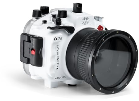 Sea frogs Custodia per fotocamera subacquea compatibile con Sony A7 II, /A7R II, A7S II Pro 28-70 mm, IPX8, 40 m, profondità massima di immersione, impermeabile, per immersioni, surf, canottaggio,