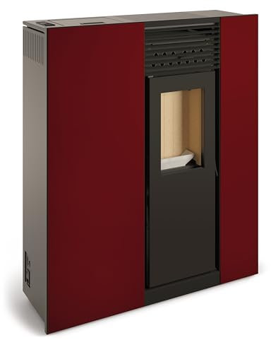TJ - Estufa de pellets de Pasillo Modelo Virgo (ROJO, 8 kW)