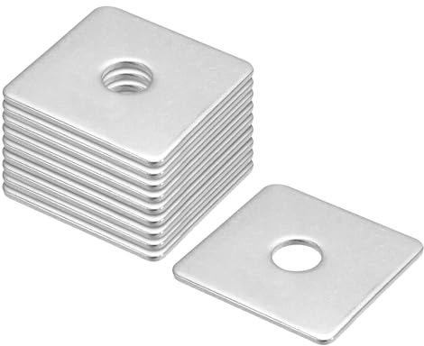 sourcing map Rondelle quadrate M10 x 40 x 40 x 2 mm, in acciaio inox 304, rondelle quadrate piatte per fissaggio hardware, 30 pezzi