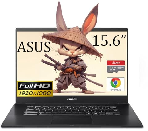 ASUS CX15 15.6 FHD Chromebook, Intel Celeron Dual-core Processor, 4GB RAM, 192GB Storage (64GB eMMC+128GB Micro SD Card), Chrome OS, Mineral Gray