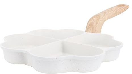 TOPINCN Poêle à œufs en Forme de Cœur, Poêle à Omelette Antiadhésive pour la Cuisson des Crêpes, Steak, Bacon, Poêles à Omelette aux œufs Divisés, Convient pour Cuisinière à Gaz et