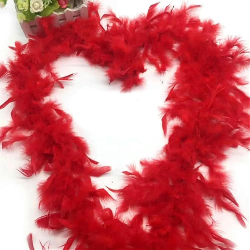 2m Federboa Weihnachtsbaum Dekoration Weiße Federboa Band Federn Kleid Girlande Dekorative Federn Hochzeit Schal-B