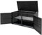 HOMASIS 335L Auflagenbox wetterfest aus PE-Rattan, Aufbewahrungsbox mit Deckel & Doppeltüren, 2-stöckiger Gartenschrank, Auflagentruhe Kissenbox Gartentruhe Gartenbox Outdoor, 115x60x65cm (Schwarz)