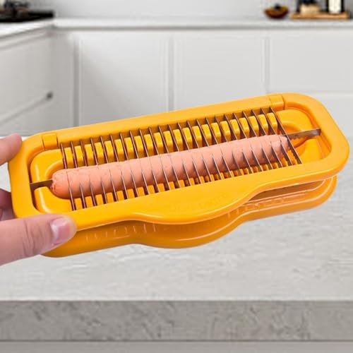 SYXLS Cortadora De Salchichas, Cortadora De Salchichas Al Doméstico, Ideal Para Plátanos, Jamón, Salchichas Al Curry u Otras Salchichas a La Parrilla, Rebanadas Rápidas De, Artículos De Cocin