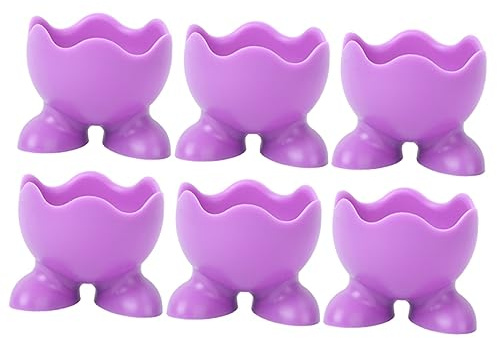 LIFKOME Hueveras de Silicona 6 Piezas Utensilios de Cocina para Huevos Cocidos Soporte Antideslizante de Limpiar Hogar para Servir y Decorar Huevos
