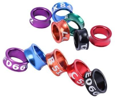 TMRRMGSG Bandas de Pierna pájaro aleación Aluminio,Anillo pájaros Metal Cerrado pequeño,Anillos pie Loros para la identificación periquitos,Loros,Palomas,Color/número Mixto Aleatorio 50 Piezas 7mm