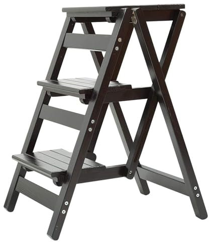 Taburete de escalera plegable mini taburete de escalera para el hogar, cocina, taburete de pedal alto de doble uso, banco portátil de zapatos, escalera plegable de madera, silla de balcón (tamaño: 3