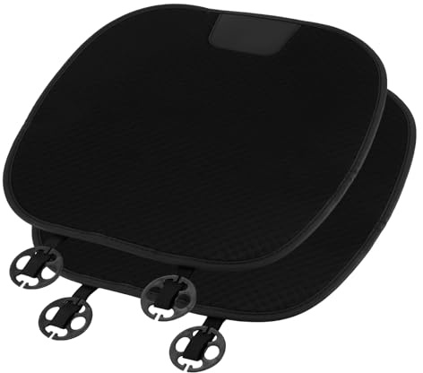 SINJEUN 2 Stück 52 x 48,5 cm Schwarz Sitzauflage Auto, Autositzauflage, Auto Sitzauflagen für PKW, LKW und Van