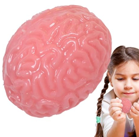 Anti-Stress-Bälle in Gehirnform, realistisches -Spielzeug für Halloween, realistische Orgel, blutiges und gruseliges Quetschspielzeug für Halloween, fördert ein gesundes Denken für die