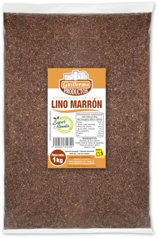 Guillermo | Semillas de lino marrón - Bolsa 1 kg. | Superalimento | Fuente de fibra