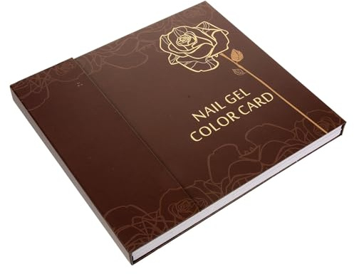 Livre Nuancier Ongles 120 Emplacements Abs Papier Couleur Café | Présentation de Couleurs, Fermeture Facile, Rangement des Pointes et Motifs pour Manucure