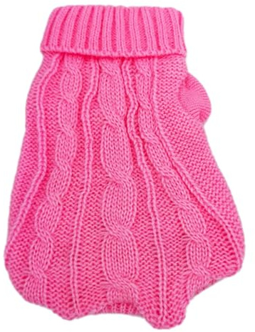 Generisch 2026 Extra Small Knitted Jumper for Chihuahuas, Teacup Cats, Suitable for Little Girls Boys, Winter, Puppies Cats, Length 33 cm (Size No. 12) (F, 33 x 20 x 1 cm)