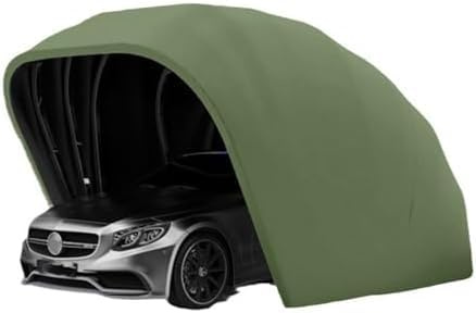Faltbare Autogarage Tragbarer Outdoor Carport 600D Oxford Tuch & Edelstahl Mobiles Zelt für Fahrzeug Parken und Unterstand