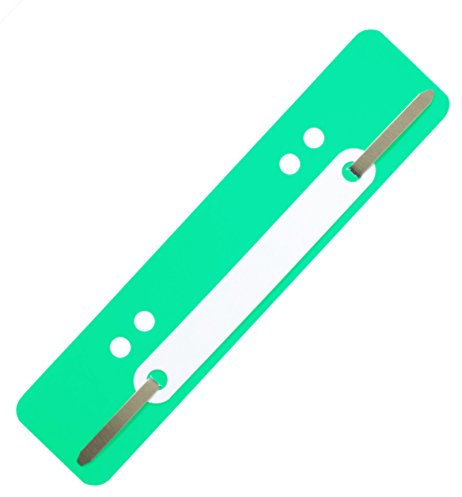Heftstreifen aus PP-Folie mit Plastikdeckleiste, 3,4 x 15 cm (250 Stück, Hellgrün)