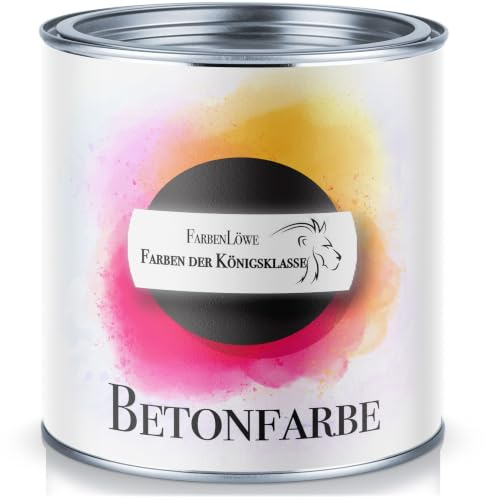 FARBENLÖWE Betonfarbe Fassadenfarbe Bodenfarbe Farbauswahl Bodenbeschichtung (10 L, Anthrazitgrau RAL 7016)